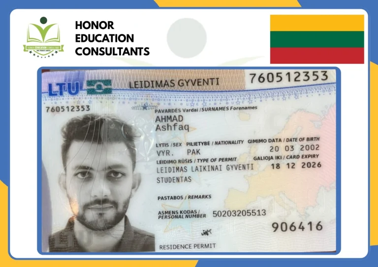 Another Lithuania Student Visa Approved from Swat – Residence Permit 2026